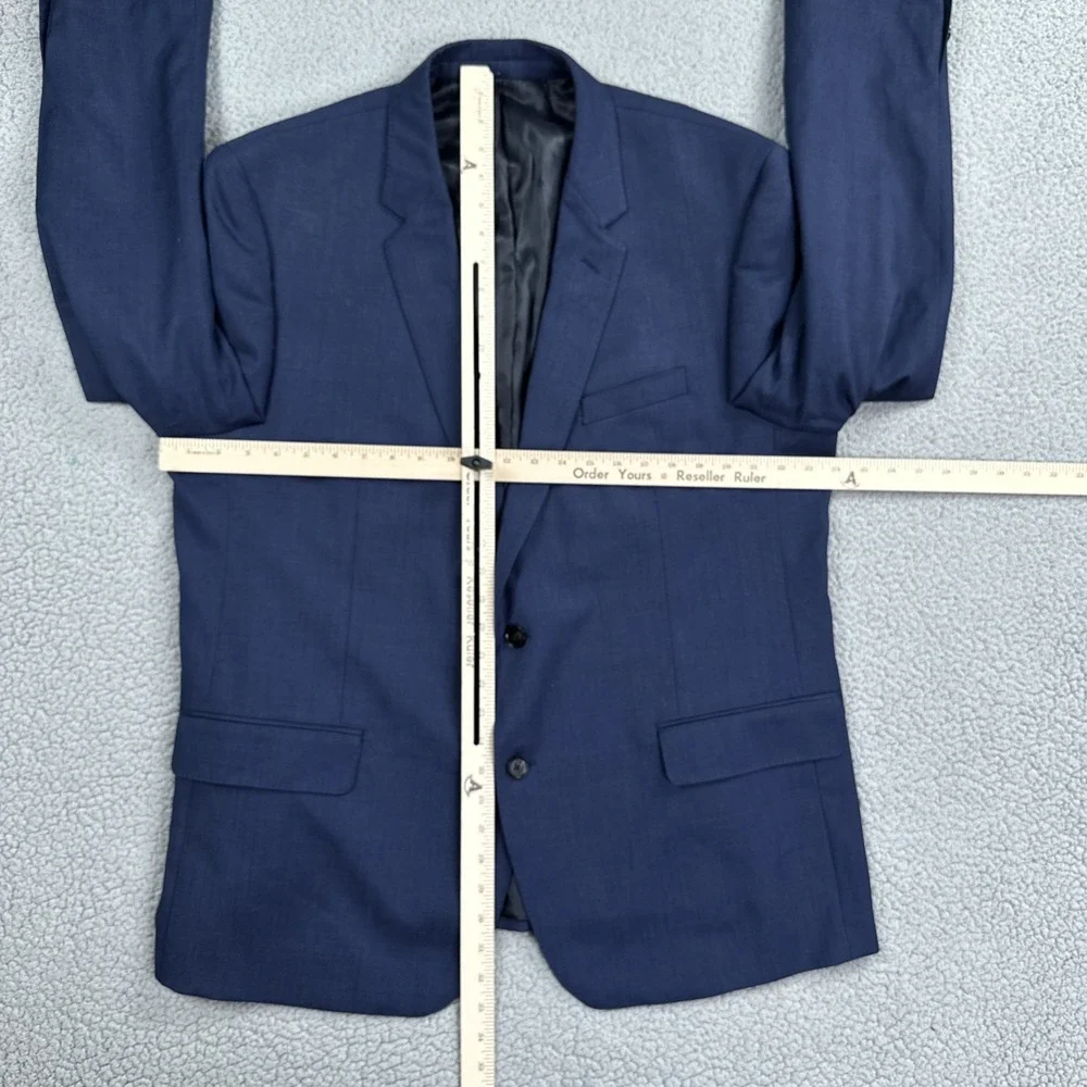 The Blk Tux Tollegno 1900 Blazer Men 48R Navy Blue Italian Merino Wool